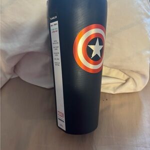 Marvel Captain America Black Tumbler with Red, White & Blue Shield